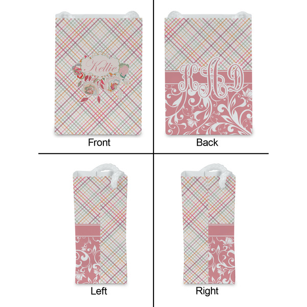 Modern Plaid & Floral Jewelry Gift Bag - Gloss - Approval
