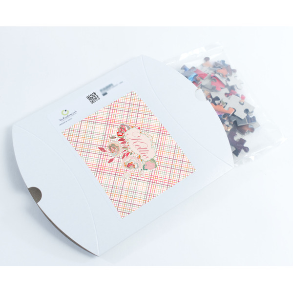 Modern Plaid & Floral Jigsaw Puzzle 110 Piece - Box