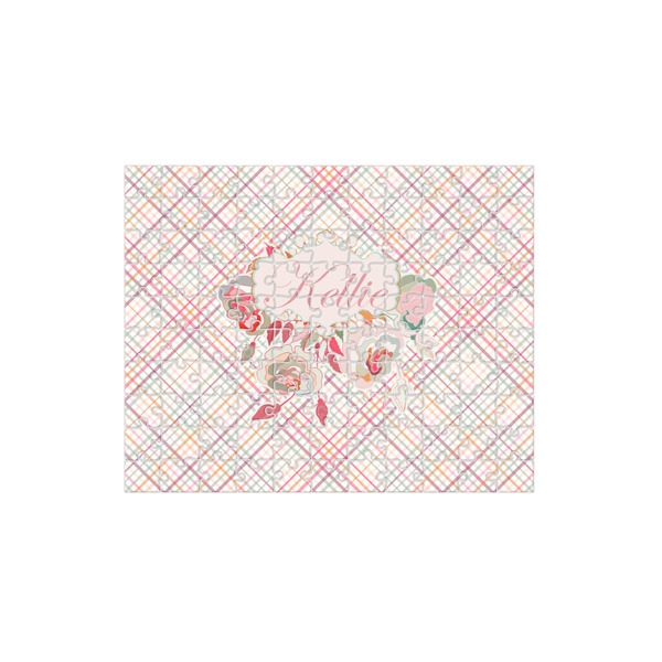 Custom Modern Plaid & Floral 110 pc Jigsaw Puzzle (Personalized)