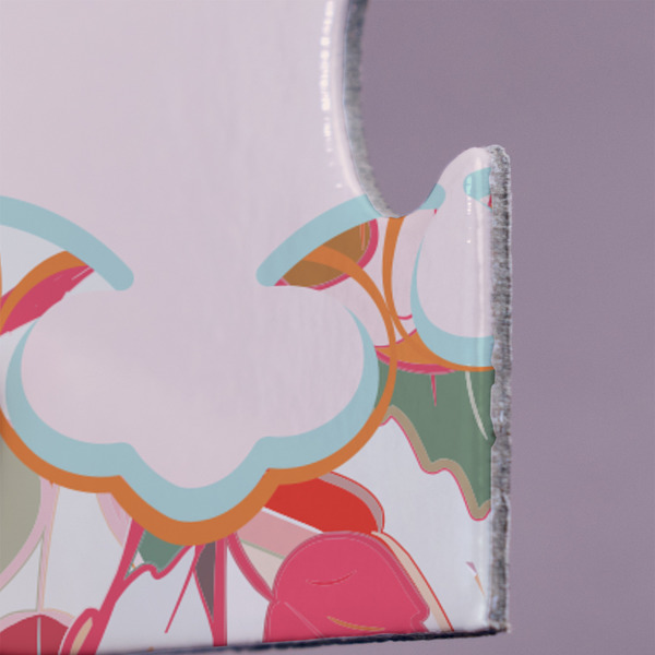 Modern Plaid & Floral Jigsaw Puzzle 30 Piece  - Close Up