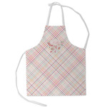 Modern Plaid & Floral Kid's Apron - Small (Personalized)