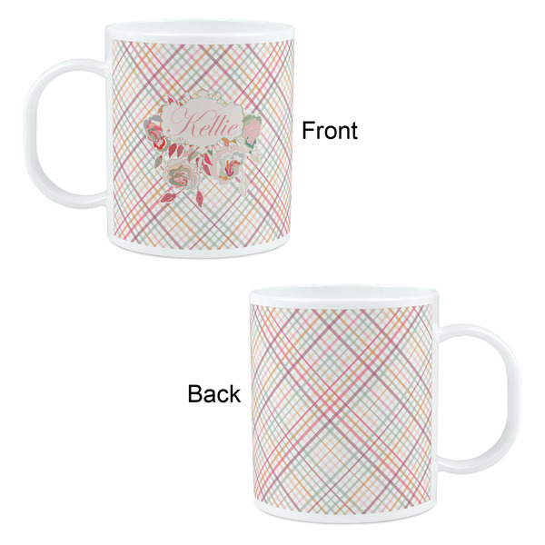 Modern Plaid & Floral Kid's Mug - Apvl