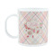 Modern Plaid & Floral Plastic Kids Mug (Personalized)