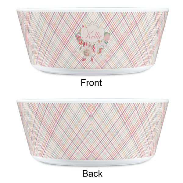 Modern Plaid & Floral Kids Bowls - APPROVAL
