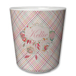 Modern Plaid & Floral Plastic Tumbler 6oz (Personalized)