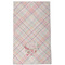 Modern Plaid & Floral Kitchen Towel - Poly Cotton - Full Front