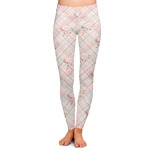 Modern Plaid & Floral Ladies Leggings - Small (Personalized)