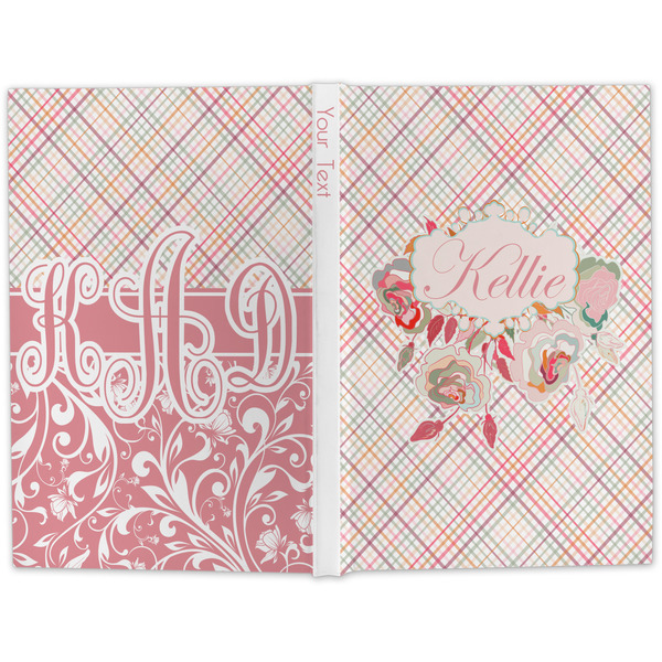 Modern Plaid & Floral Large Hard Cover Journal - Apvl