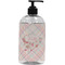 Modern Plaid & Floral Plastic Soap / Lotion Dispenser (Personalized)