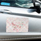 Modern Plaid & Floral Large Rectangle Car Magnets- In Context