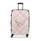 Modern Plaid & Floral Suitcase - 28" Large - Checked w/ Name or Text