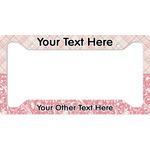 Modern Plaid & Floral License Plate Frame (Personalized)