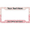 Modern Plaid & Floral License Plate Frame (Personalized)