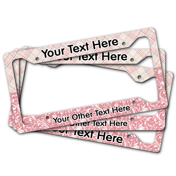 Modern Plaid & Floral License Plate Frames - (PARENT MAIN)