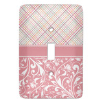 Modern Plaid & Floral Light Switch Cover (Personalized)