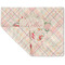 Modern Plaid & Floral Double-Sided Linen Placemat - Single w/ Name or Text