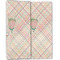 Modern Plaid & Floral Linen Placemat - Folded Half (double sided)