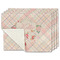 Modern Plaid & Floral Linen Placemat - MAIN Set of 4 (single sided)