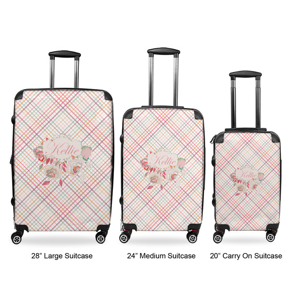 Modern Plaid & Floral Luggage Bags all sizes - With Handle