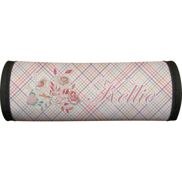 Modern Plaid & Floral Luggage Handle Wrap