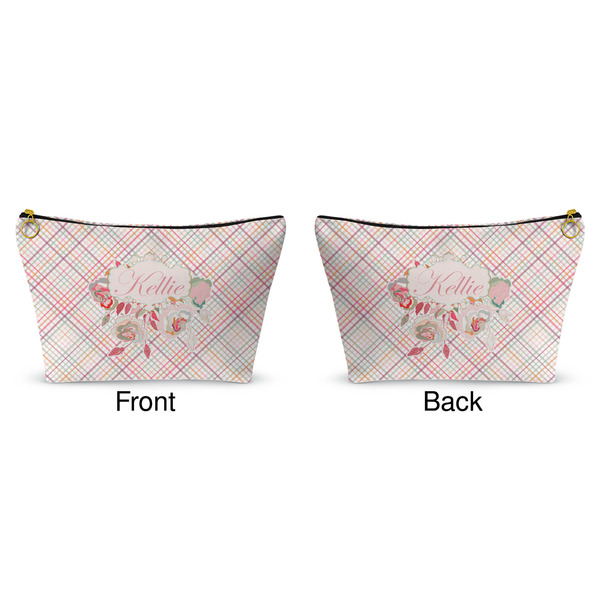 Modern Plaid & Floral Makeup Bag Approval