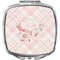 Modern Plaid & Floral Compact Makeup Mirror (Personalized)