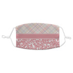 Modern Plaid & Floral Adult Cloth Face Mask - Standard