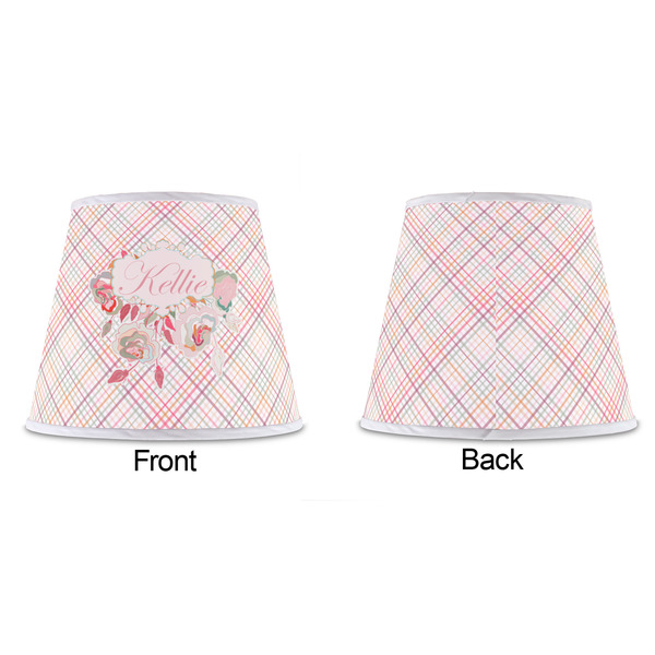 Modern Plaid & Floral Poly Film Empire Lampshade - Approval