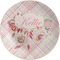 Modern Plaid & Floral Melamine Plate (Personalized)