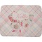 Modern Plaid & Floral Memory Foam Bath Mat - 48"x36" (Personalized)