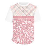 Modern Plaid & Floral Men's Crew T-Shirt