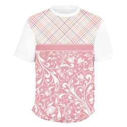 Modern Plaid & Floral Men's Crew T-Shirt