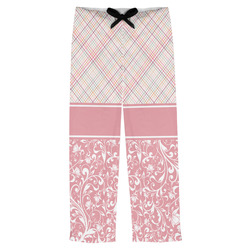 Modern Plaid & Floral Mens Pajama Pants - XL