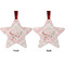 Modern Plaid & Floral Metal Star Ornament - Front and Back
