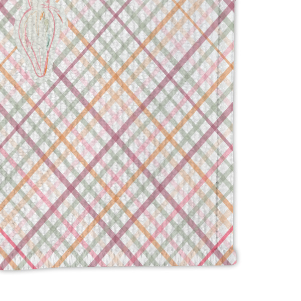 Modern Plaid & Floral Microfiber Dish Rag - DETAIL