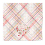 Modern Plaid & Floral Microfiber Dish Rag (Personalized)