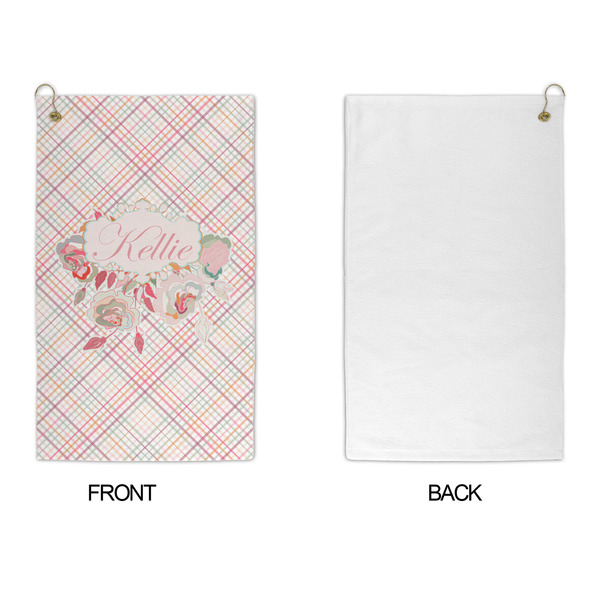 Modern Plaid & Floral Microfiber Golf Towels - APPROVAL