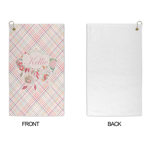 Modern Plaid & Floral Microfiber Golf Towels - APPROVAL