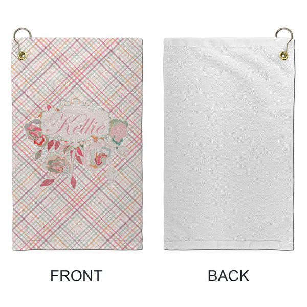 Modern Plaid & Floral Microfiber Golf Towels - Small - APPROVAL