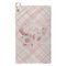 Modern Plaid & Floral Microfiber Golf Towel - Small (Personalized)