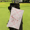 Modern Plaid & Floral Microfiber Golf Towels - Small - LIFESTYLE