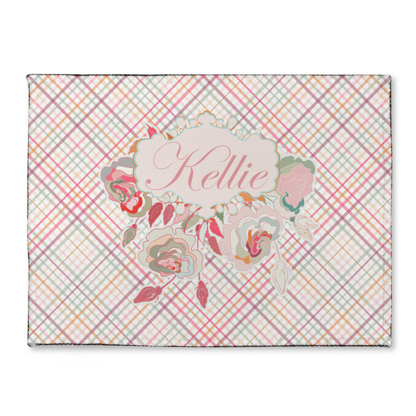 Custom Modern Plaid & Floral Microfiber Screen Cleaner (Personalized)