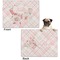 Modern Plaid & Floral Microfleece Dog Blanket - Regular - Front & Back