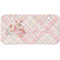 Modern Plaid & Floral Mini Bicycle License Plate - Two Holes