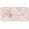Modern Plaid & Floral Mini/Bicycle License Plate (2 Holes) (Personalized)
