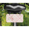 Modern Plaid & Floral Mini License Plate on Bicycle - LIFESTYLE Two holes