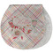 Modern Plaid & Floral Burp Pad - Velour w/ Name or Text