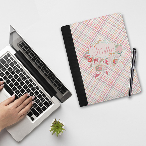 Modern Plaid & Floral Notebook Padfolio - LIFESTYLE (large)