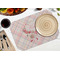 Modern Plaid & Floral Octagon Placemat - Single front (LIFESTYLE) Flatlay