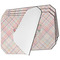 Modern Plaid & Floral Octagon Placemat - Single front set of 4 (MAIN)